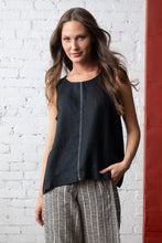 Load image into Gallery viewer, Olivia Black Linen Tank
