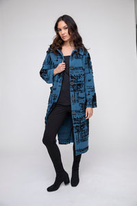 Liv Patterned Wool Car Coat
