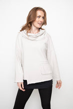 Load image into Gallery viewer, Taupe French Terry Cowl Blouse
