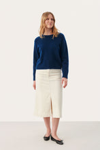 Load image into Gallery viewer, Cobalt Blue Wool Crew Neck Sweater
