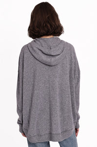 Minnie Rose Gray Zip Up Hoodie