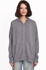 Minnie Rose Gray Zip Up Hoodie