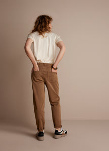 Barrel Fit Stretch Twill Trousers