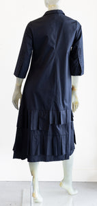 Mathildur Cotton Poplin Black Dress