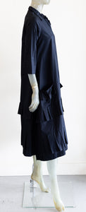 Mathildur Cotton Poplin Black Dress