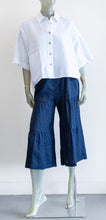 Load image into Gallery viewer, Yuvita White Button Up Linen Blouse

