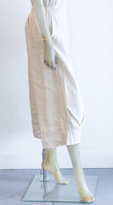 Luukaa Creme Linen Wide Leg Pants