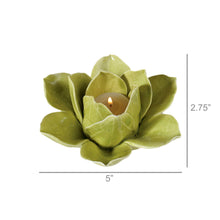 Load image into Gallery viewer, Lotus Tea Light Holder - Green

