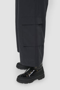 Wide Leg Crop Pant with Side Cargo Pockets