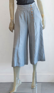 Yuvita Light Blue Linen Sailor Pant