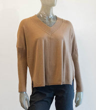 Load image into Gallery viewer, Lightweight Camel V-Neck Sweater
