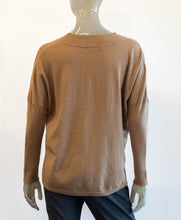 Load image into Gallery viewer, Lightweight Camel V-Neck Sweater
