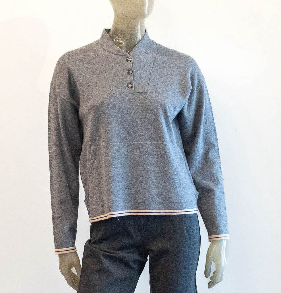 Polo Sweater Light Gray