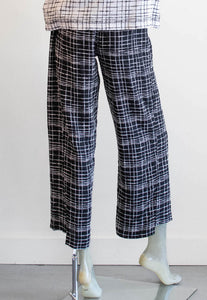 Liv Black Windowpane Ankle Pant