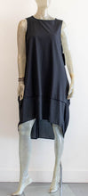 Load image into Gallery viewer, Moyuru Black Chiffon Hem Dress
