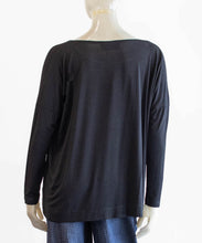 Load image into Gallery viewer, Ozai Black Knit Graphic Print Blouse
