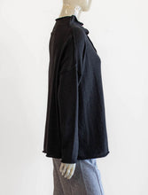 Load image into Gallery viewer, Ozai Black Button Up Mock Neck Sweater
