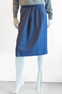 Bommer Draped Wool Midi Skirt