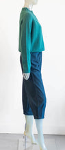 Load image into Gallery viewer, Kedzioreck Dark Teal Knit Crop Pants
