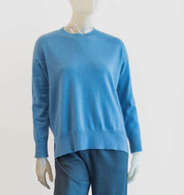 Load image into Gallery viewer, Van Kukil Cashmere Side Slit Sweater Teal
