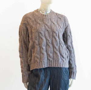Cable Crew Neck Sweater