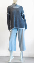 Load image into Gallery viewer, Ozai Gray/Mint Mock Neck Sweater
