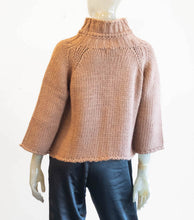 Load image into Gallery viewer, Crop Mauve Mock Neck Sweater
