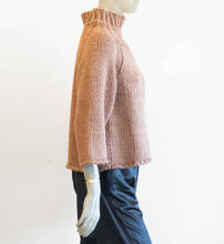 Load image into Gallery viewer, Crop Mauve Mock Neck Sweater
