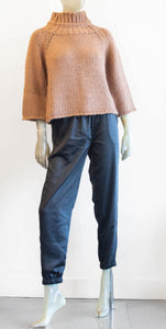 Crop Mauve Mock Neck Sweater