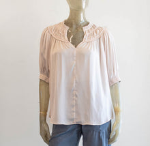 Load image into Gallery viewer, Soft Pink Shirred Yoke Blouse
