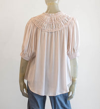 Load image into Gallery viewer, Soft Pink Shirred Yoke Blouse
