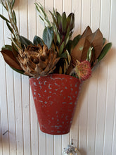 Load image into Gallery viewer, Distressed Metal Oval Wall Bucket
