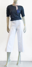 Load image into Gallery viewer, Liv White Cotton Twill Crop Pants
