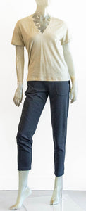 Summum V Neck Linen Tee