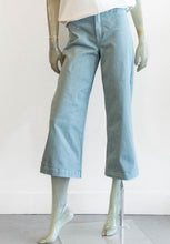 Load image into Gallery viewer, Unpublished Crop Wide Leg Twill Pant Spring Green
