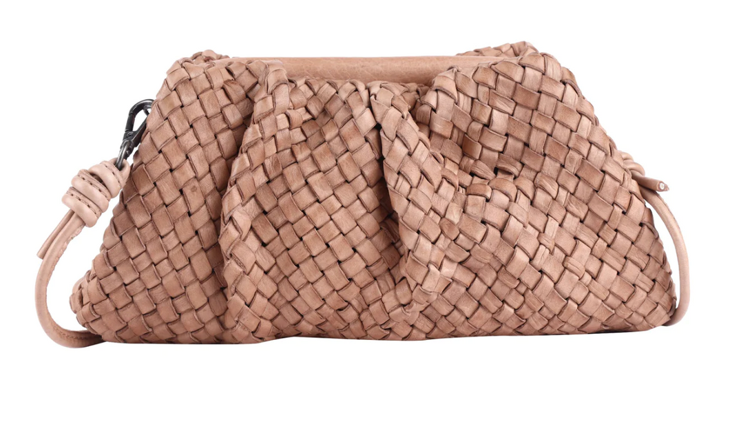 Latico Woven Crossbody Clutch Handback