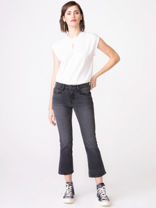 Unpublished Stonewash Crop Demi Flare Jeans