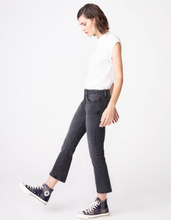 Load image into Gallery viewer, Unpublished Stonewash Crop Demi Flare Jeans
