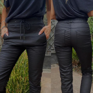 Bevy Flog Black Drawstring Pants
