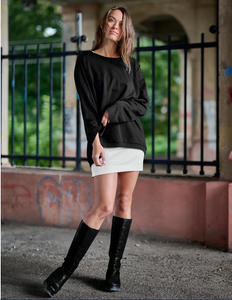 Henriette Steffensen Long Black Sweatshirt