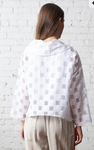 Olivia Sheer Squares Blouse