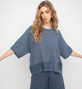 Ozai Linen Boxy Blouse