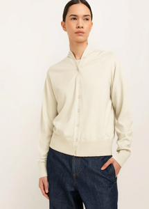 Paper Label Button Up Sweater