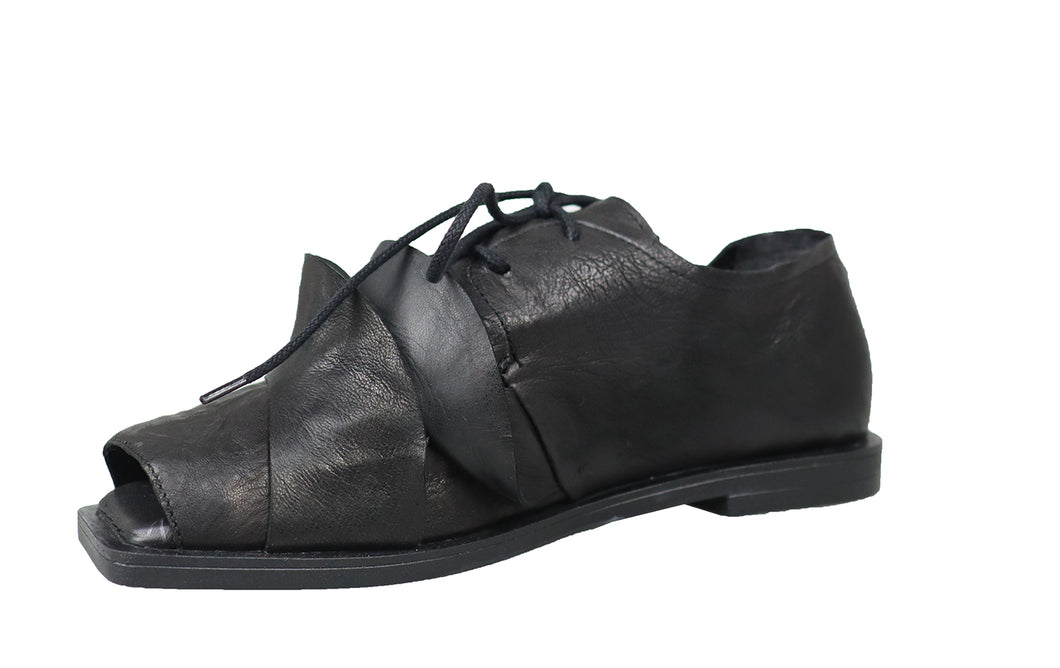 Papucei Lace Up Open Toe Oxford Flat Shoe