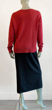 Load image into Gallery viewer, Washable Cashmere Coral Red Sweater
