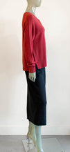 Load image into Gallery viewer, Washable Cashmere Coral Red Sweater
