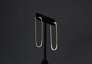 Long Oval Hoop Earrings