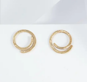 Brass Spiral Post Earrings