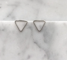 Load image into Gallery viewer, Small Triangle Sterling Silver Studs
