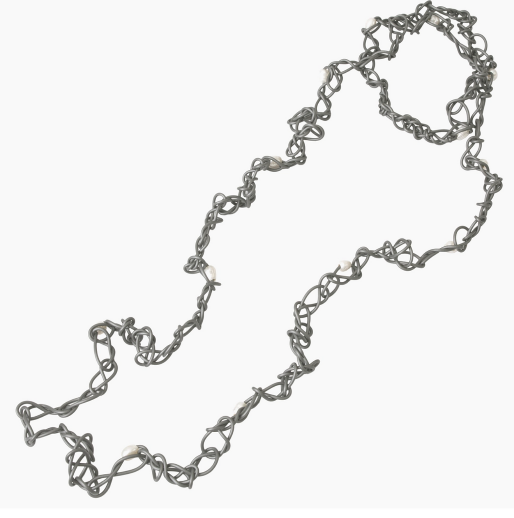 Long Pearl Chaotic Necklace